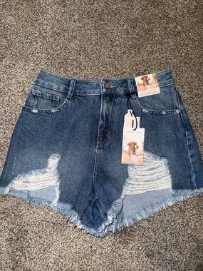 Sincerely Jules Super High Rise Vintage Babe Denim Shorts Size 5/27
